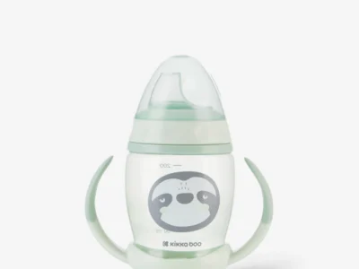 KikkaBoo Happy Face Mint Εκπαιδευτικό Ποτηράκι με Στόμιο Σιλικόνης 200ml 8+ Μηνών