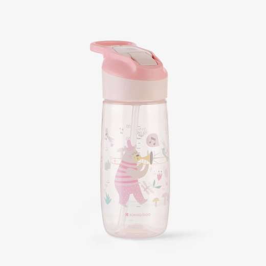 KikkaBoo Music Fest Pink Ποτηράκι με Στόμιο Σιλικόνης 450ml 12+ Μηνών Αντιδιαρροής
