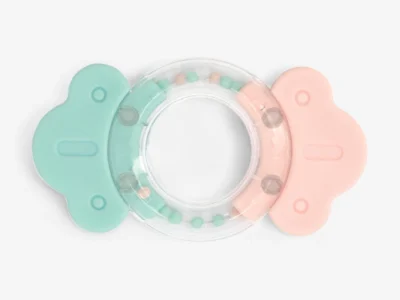 KikkaBoo Bonbon Pink Κουδουνίστρα & Μασητικό Σιλικόνης για Νεογέννητα BPA Free