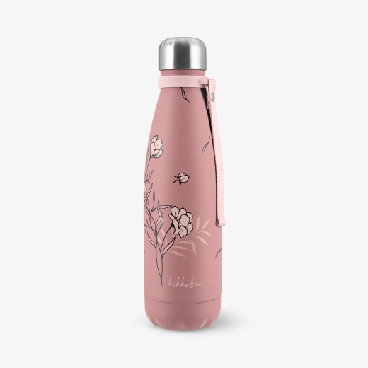 KikkaBoo Flora Blush Θερμός Παγούρι 500ml Ανοξείδωτο με Διατήρηση Θερμοκρασίας έως 21 Ώρες