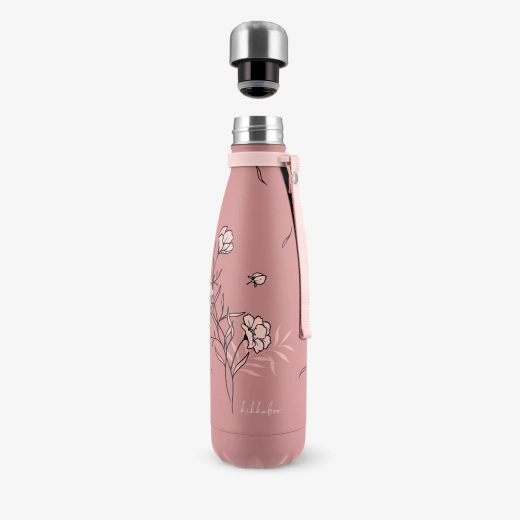 KikkaBoo Flora Blush Θερμός Παγούρι 500ml Ανοξείδωτο με Διατήρηση Θερμοκρασίας έως 21 Ώρες