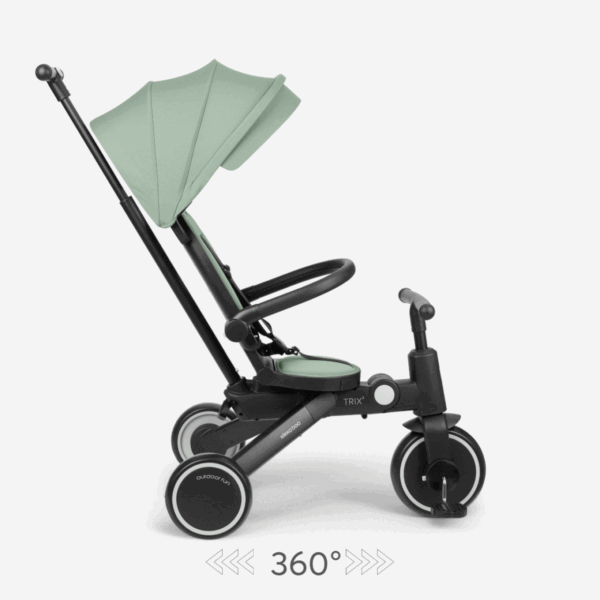 Kikka Boo Trix 2 Mint Τρίκυκλο Ποδήλατο 8 σε 1 με Περιστρεφόμενο Κάθισμα & Αναδιπλούμενο Σκελετό 10-48 Μηνών