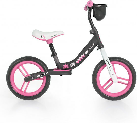 Ποδηλατάκι Ισορροπίας Byox Zig Zag Pink 12″ για Παιδιά 2+ Ετών