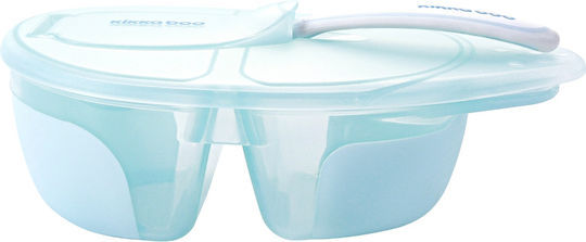 KikkaBoo Tasty Blue Παιδικό Φαγητοδοχείο με Κουτάλι 270ml Διπλό BPA Free