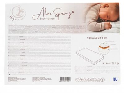 Βρεφικό Στρώμα Aloe Spring 120x60x11cm με Ίνες Καρύδας & Κάλυμμα Aloe Vera