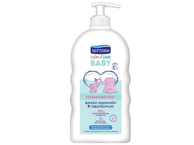SEPTONA Baby Calm N’ Care Υποαλλεργικό Σαμπουάν & Αφρόλουτρο για Μωρά 500ml