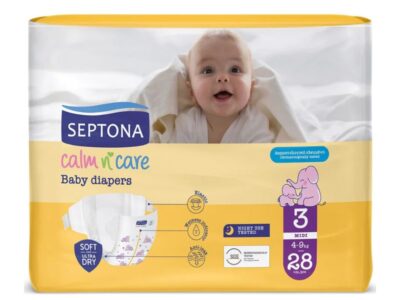SEPTONA Calm N’ Care Baby Πάνες Midi No3 για 4-9kg – 28 Τεμάχια