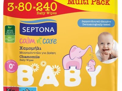 eptona Calm n’ Care Μωρομάντηλα με Χαμομήλι Multipack 3×80 Τεμάχια – 240 Τεμάχια