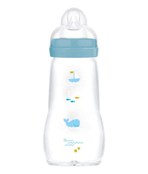MAM Feel Good™ Premium Glass Γυάλινο Μπιμπερό 260ml 2+ Μηνών