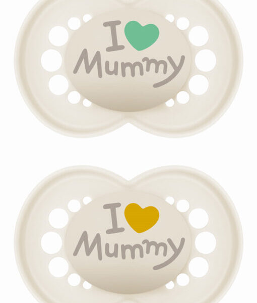 MAM Πιπίλα I Love Mummy & Daddy Σιλικόνης 16+ Μηνών – 2τμχ