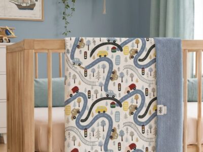 Πικέ Κουβέρτα Αγκαλιάς & Καροτσιού 80×80cm – Waffle & Ranforce – 100% Βαμβάκι