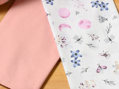 Σετ Σεντόνια Λίκνου 2τμχ 70×120 Flowers & Butterflies ABO