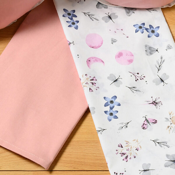 Σετ Σεντόνια Λίκνου 2τμχ 70×120 Flowers & Butterflies ABO
