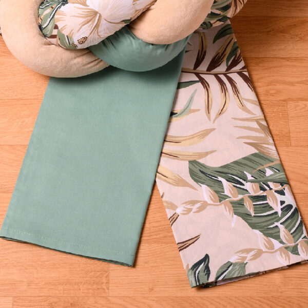 Σετ Σεντόνια Λίκνου 2τμχ 70×120 Tropical Leaves ABO