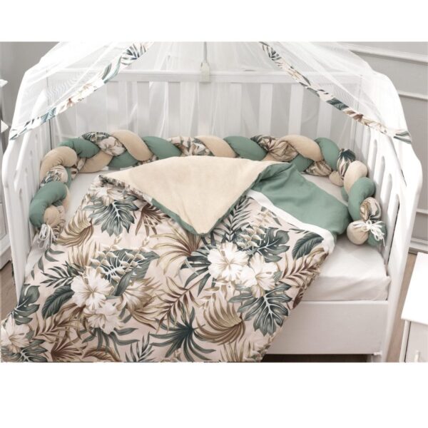 Σετ Προίκας Μωρού 3τμχ 70×140 Tropical Leaves ABO