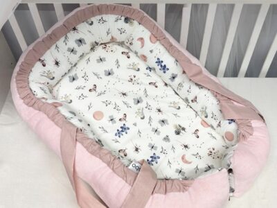 Φωλιά Ύπνου Μωρού ABO – Flowers & Butterflies – 100% Βαμβάκι