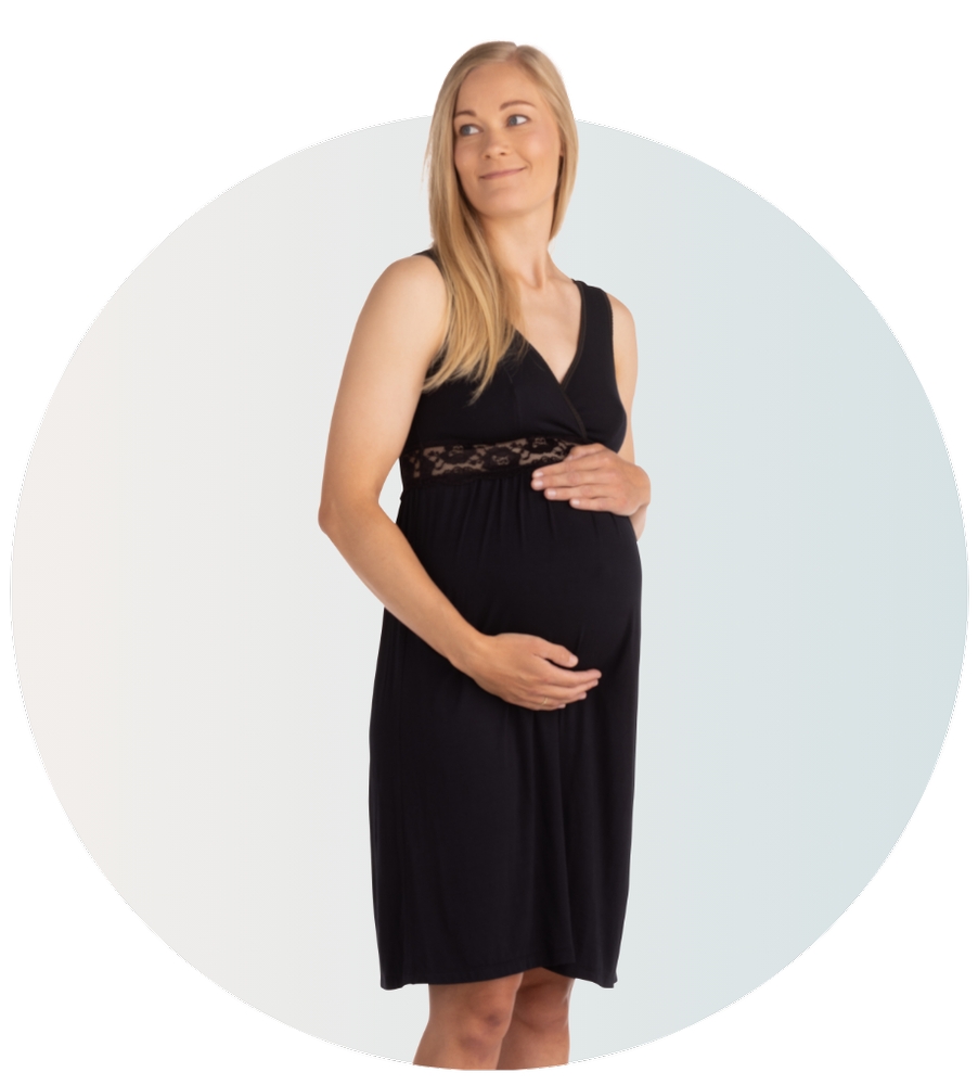 Product_MaternityAnd_Nursing_Nightie_6000_Black_Pregnant_ Carriwell Maternity & Nursing Nightie Νυχτικό Εγκυμοσύνης & Θηλασμού Μαύρο – S