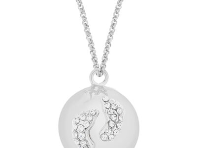 Proud Mama Babybell Glowing Πατουσάκια Silver – Μενταγιόν Εγκυμοσύνης