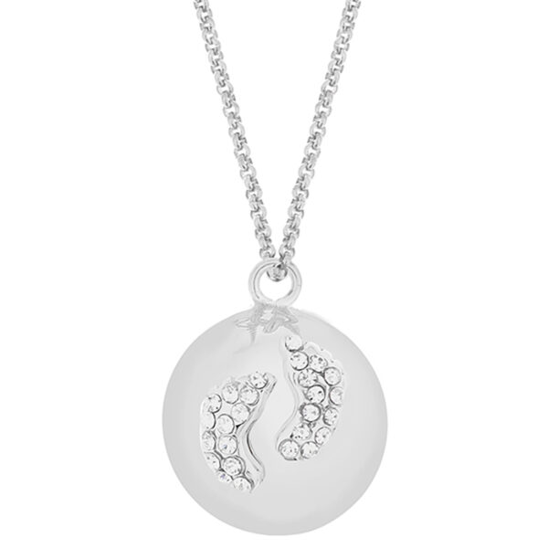 Proud Mama Babybell Glowing Πατουσάκια Silver – Μενταγιόν Εγκυμοσύνης